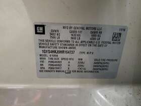 654-10685 Cadillac Escalaesv 2017 Fob/remote