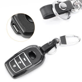 Car Remote Key Fob Case Guard Cover Protector For Golf Mk7 Carbon Fiber Black Us