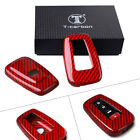 Hukyu-2061yf209 Carbon Fiber Key Fob Case Shell Cover For Toyota Camry C-hr Corolla Prius Rav4