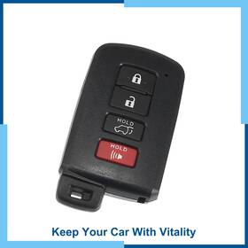 Carpopart 726215636215 Pack 1 Car Shell Remote Control Key Case Keyless Entry Housing For Toyota