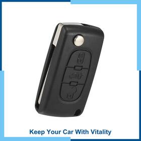 Carpopart 726215640496 Pack 1 3 Key Buttons Remote Car Fob Case Shell For Peugeot Citroen