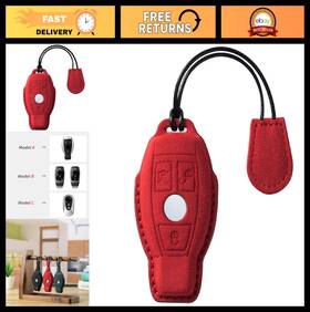 Cg-zz-000371 Cgzowyu Mercedes Benz Smart Key Fob Case Cover Genuine Suede Leather Protector