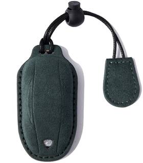 Tsla-3a-green Cgzowyu Tesla Key Fob Cover With Suede Genuine Leather Compatible Model SA