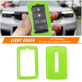 A25082246fwq21521 Cherocar Light Green Car Key Fob Case Protect Shell Trim For Jeep Grand Cherokee 2021 Us