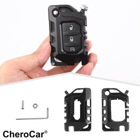 Cherocar2025010788 Cherocar Car Key Fob Cover Shell Protector Guard Trim For Jeep Wrangler Jl / Gladiator Jt