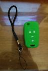 Chev4fye Green Silicone Case Cover For Chevrolet Camaro Button Remote Flip