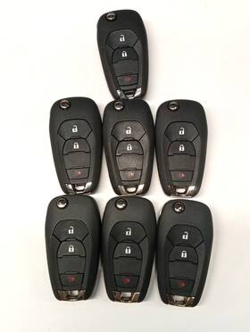 Lxp-t004 Chevrolet 13513841 Lot Of 7 Oem Flip Key Fob Remotes 3 Buttons