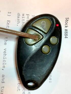1-code Code Alarm Ca125 Csi100 Csi200 Csi300 Keyless Remote Elvatdb Red Light 4-button Car Starter Key Fob Entry