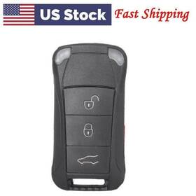 Comebuybest 310003581735 Porsche Cayenne 3 Button With Panic Remote Shell Fob Case Key Black Car Us Store
