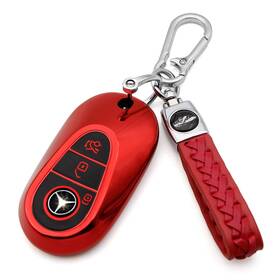 Creativity 793313631602 Soft Tpu Key Case For Mercedes Benz 2022-2025 C S Eqe Eqs Glc Cle Sl Red
