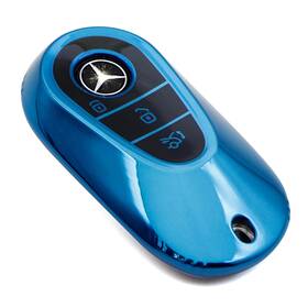 Creativity 793313631657 Tpu Key Case For Mercedes Benz 2022-2025 C S Eqe Eqs Glc Cle Sl Blue