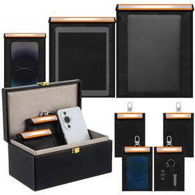 Zhu-dansydaisy-1787 Dansydaisy Large Faraday Box And 7 Bags For Car Keys Laptops Phones Fireproof Waterproof