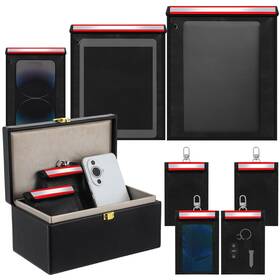 Zhu-dansydaisy-1793 Dansydaisy Large Faraday Box With 7 Bags For Car Keys Laptops Phones Fireproof