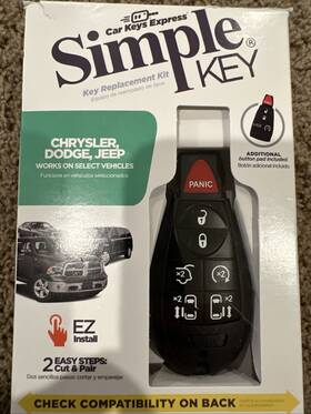 Cdfo-e7rhz0sk Dodge Car Key Express Simple Replacement For Chrysler And Jeep