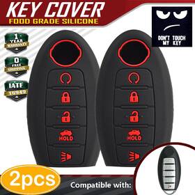 1h003040 Dont Touch My Key 2x Silicone Remote Fob Cover Case For Nissan Altima Sentra Rogue 5 Buttons