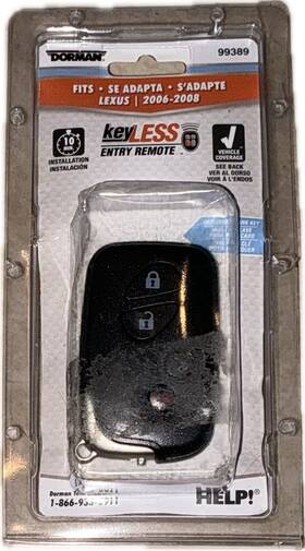 99389 Dorman 22150 Oe Fix - Keyless Entry Remote 4 Button Fits Lexus 2006-2008 99389 Dorman 22150 Oe Fix - Keyless Entry Remote 4 Button Fits Lexus 2006-2008