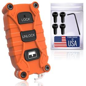 Tkf98 Dubbs Hardware Toyota 4runner Key Fob Cover - Heavy Duty 3 Button Blaze Orange