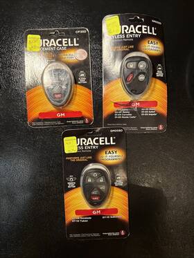 Duracell 641938978384 Replacement Key Fob Case Looks New In Damaged Package 3pcs Batt Drained