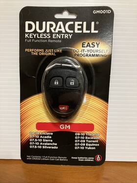 Gm001d Duracell Keyless Entry Remote - Gm / Escalade Traverse