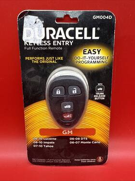 Gm004d Duracell Replacement Keyless Entry Full Function Remote Nos