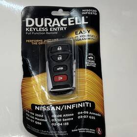 Nis012d Duracell Nis012d. Inf027d Replacement Keyless Entry Remote For Nissan/infiniti L3