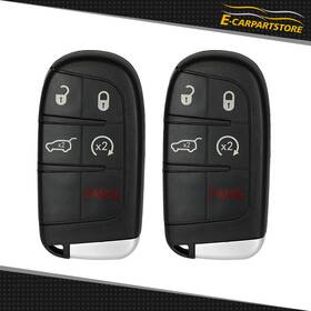 Ec834152p01 E-carpartstore 2 Fits 2017 2018 2019-2021 Jeep Compass Remote Key Fob Uncut Shell Case