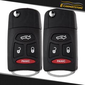 Ec990689p01 E-carpartstore 2 Fits Jeep Compass Patriot Wrangler 09-2012 Remote Key Fob Shell Cover 4button