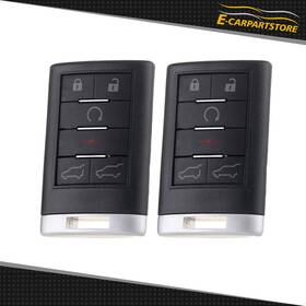 Ecp817384st E-carpartstore 2 For Cadillac Escalade 2007 2008-2014 Keyless Entry Remote Key Fob Replacement