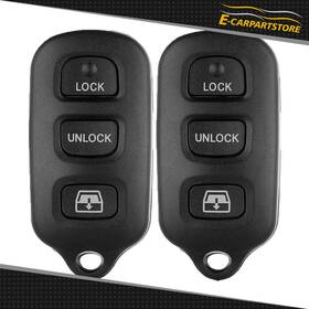 Ecp990684st E-carpartstore 2 For Toyota 4runner Sequoia 1999 2000 2001 2002-2009 Key Fob Shell Replacement