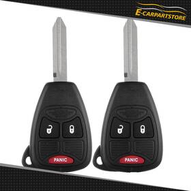 Ecp990712st E-carpartstore 2 For Chrysler Town And Country 2005-2007 Remote Key Fob Uncut Shell Case