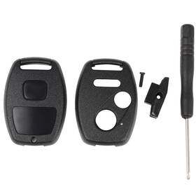 E12881101cp Eccpp Remote Key Fob Shell Case Screw Driver For Honda Civic Accord Cr-v Odyssey Black