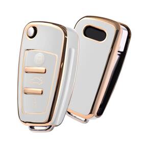 Elohei 735157499437 Audi Key Fob Cover Case Soft Tpu Protection For A1 A3 Q3 Q7 R8 A6l Tt