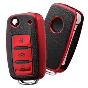Elohei 735157500843 Vw Key Fob Cover Compatible With Jetta Beetle Tiguan Passat Golf Mk6