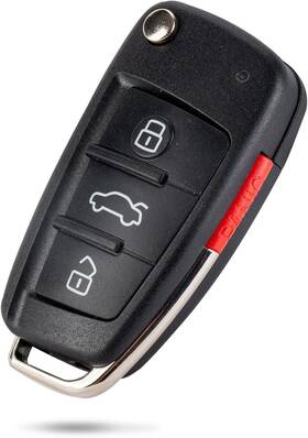 8x0837220d Extra-partss Remote Car Key Fob Replacement For Audi Fits 2011 2012 1 Black