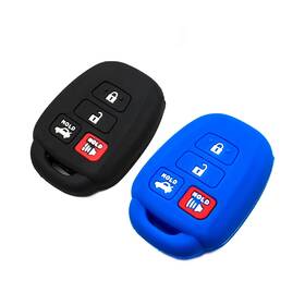 Ybsn018 Eyanbis Silicone Key Fob Cover Fit For Toyota Camry Se Le Avalon Black Blue