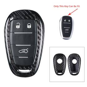 Flashbuyeasyusa 550744496077 Smart Remote Key Fob Shell Cover Case Carbon Fiber Fit Alfa Romeo Stelvio