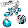 Fo102b Xotic Tech Diamond Blue Crystal Jewelry Bling Keychain Rhinestone Key