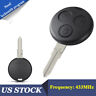 C01203 For Smart Fortwo Forfour Roadster City Coupe Remote Car Key Fob 3 Buttons 433mhz