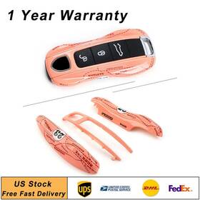Fortodayyusa 550744350836 Pink Pig Remotes Key Fob Case Shell Cover For Porsche Cayenne Panamera 911 Auto