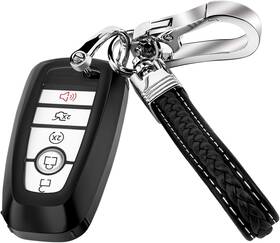 Kc-002 Fqqf Key Fob Cover Case For Ford Soft Tpu Holder Full Coverage Car Black