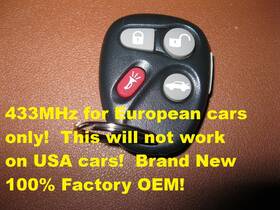 12223108-29 Gm 433mhz Eu Only New 100% Oem 03/07 Cadillac Cts / Srx Remote Transmitter Fob