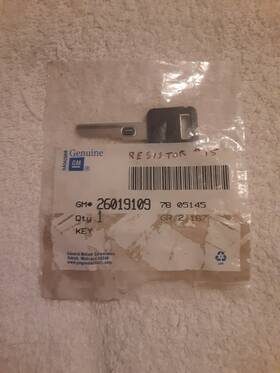 26019109 Gm Nos Vats Ignition Key #26019109 With Cadillac Crest / Resistor #15 26019109 Gm Nos Vats Ignition Key #26019109 With Cadillac Crest / Resistor #15