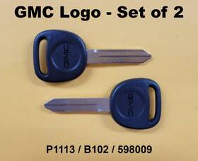 598009 Gm Set Of 2 Oem Gmc Logo Truck Non-transponder Key Blank P1113 B102 598009 Gm Set Of 2 Oem Gmc Logo Truck Non-transponder Key Blank P1113 B102