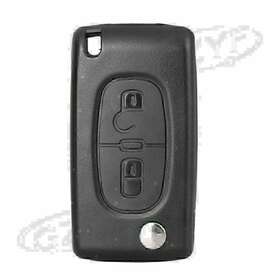 Gzyf 420012231566 2 Buttons Remote Control Flip Key Shell Case Fit Peugeot 207 307 308 Black