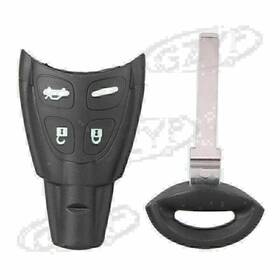 Gzyf 550735898057 For Saab Soft 4 Button Remote Fob Key Shell/case Blade Kit 2003-2007