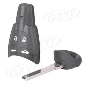 Gzyf 550739213252 Black Car 4-buttons Key Shell Case Fob Cover For Saab 9-3 Sport Sedan 2003-2011 Gzyf 550739213252 Black Car 4-buttons Key Shell Case Fob Cover For Saab 9-3 Sport Sedan 2003-2011