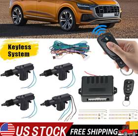 Haitzu G06347 Car Remote Control Alarm Keyless Entry System Central Door Lock Kit 4 Pcs