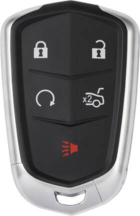 Ha-1182 Helloauto Key Fob Cover Shell Case Replacement Fits For Cadillac Without Chips Black