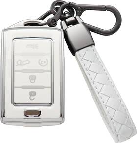 740724004 Hoespen For Jeep Key Fob Cover 5 Buttons With Keychain Premium Tpu Case
