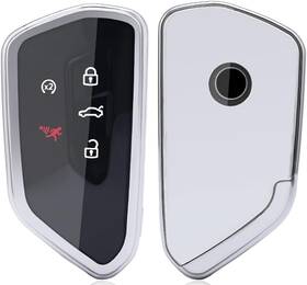 Horande 770807914427 Tpu Protector Key Fob Cover Case Fit For 2020 2021 Vw Id3 Id4 Mk8 Golf Silver
